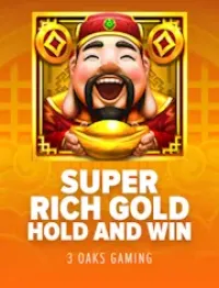 super rich gold hold and win game logo